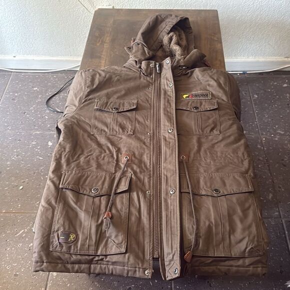 NWT Mens Winter Jacket Military Cargo Bomber Hooded Tactical Zip Sherpa - Picture 4 of 13